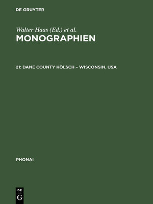 cover image of Dane County Kölsch – Wisconsin, USA
